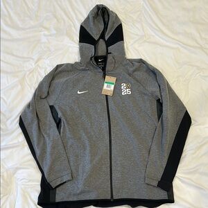 2025 CFP Nike Gray and Black Zip-Up Hoodie